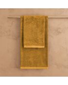 Set van 2 bronzen katoenen gezichts- en gastendoekjes van Elisa - 110x60 + 60x40 cm