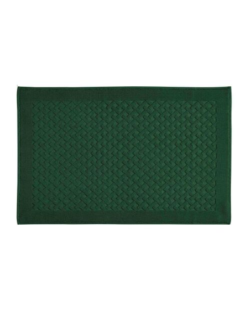 Tappeto da bagno Elisa in cotone verde - 60x90 cm