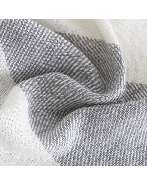Plaid en coton Alicante stainless steel - 140x180 cm