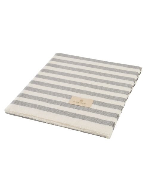 Plaid en coton Cruz stainless steel - 140x180 cm