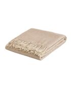 Plaid en laine Double Face beige - 130x170 cm
