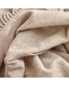 Plaid en laine Double Face beige - 130x170 cm