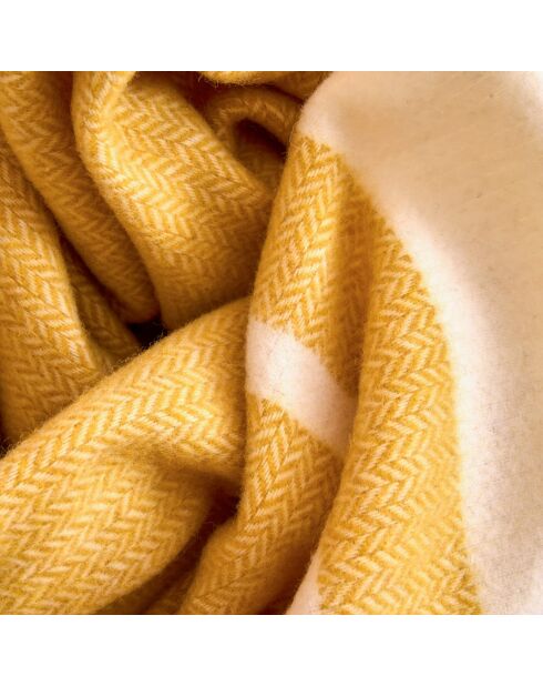 Plaid en laine Artico ocre - 170x130 cm