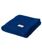 Plaid en laine Wells bleu de chine - 170x130 cm