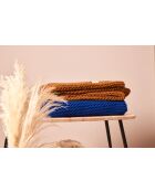 Plaid en laine Wells bleu de chine - 170x130 cm