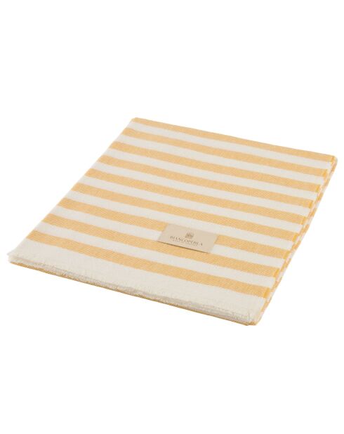 Cruz mosterdkleurige katoenen plaid - 140x180 cm