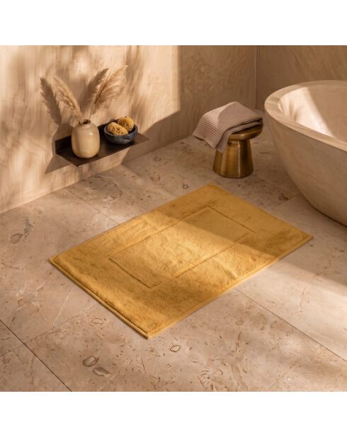 Tapis de bain en coton Luxe jaune - 40x60 cm