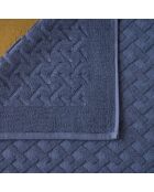 Tappeto da bagno Elisa in cotone blu - 60x90 cm