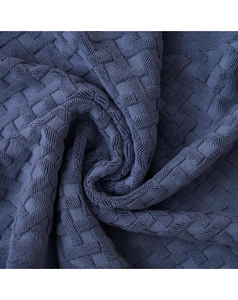 Tappeto da bagno Elisa in cotone blu - 60x90 cm