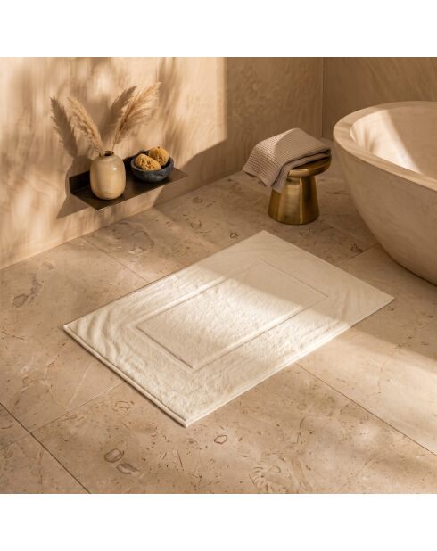 Tappeto da bagno Luxe in cotone avorio - 40x60 cm