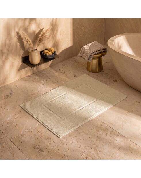 Tappeto da bagno in cotone beige Luxe - 40x60 cm