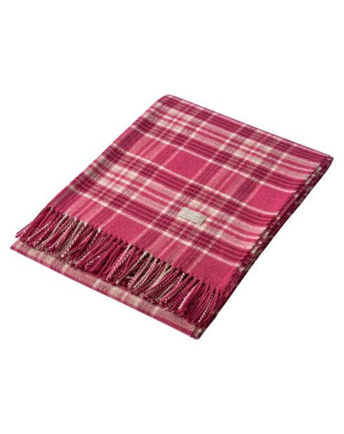 Plaid en coton Melissa rouge - 150x200 cm