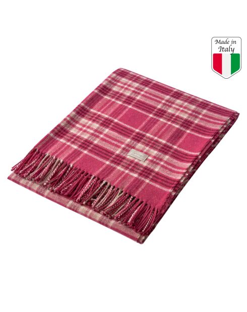 Plaid en coton Melissa rouge - 150x200 cm