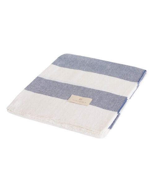 Plaid en coton Alicante denim - 140x180 cm