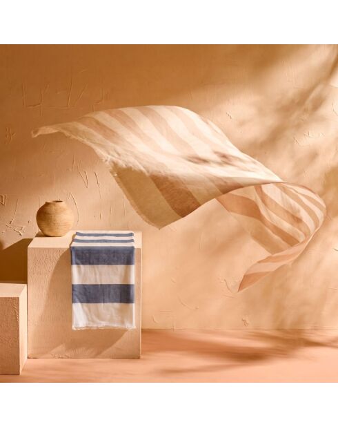 Plaid en coton Alicante denim - 140x180 cm