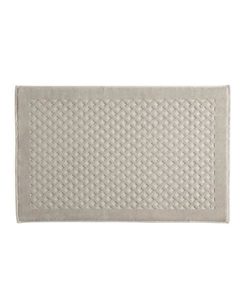 Tappeto da bagno Elisa beige in cotone - 60x90 cm