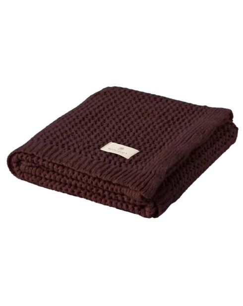 Plaid en laine Wells marsala - 170x130 cm