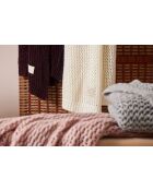 Wells marsala wollen plaid - 170x130 cm