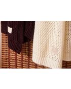Wells marsala wollen plaid - 170x130 cm