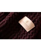 Wells marsala wollen plaid - 170x130 cm