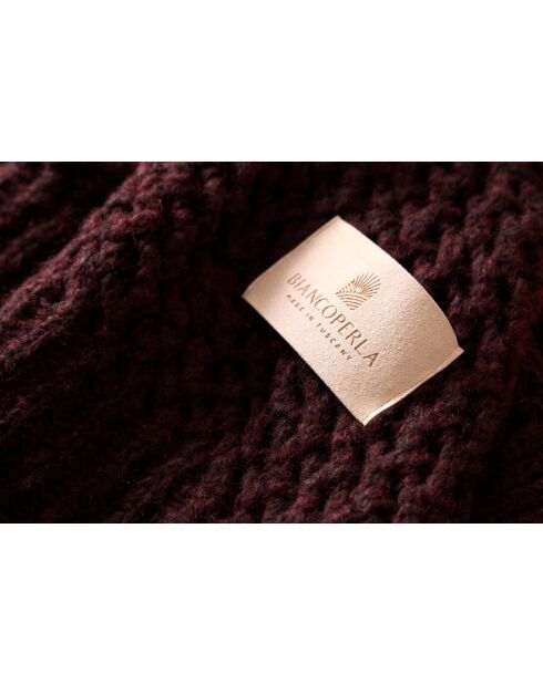 Wells marsala wollen plaid - 170x130 cm
