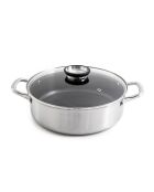 Sautoir Blacksteel triplex argenté - 32cm