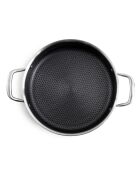 Sautoir Blacksteel triplex argenté - 32cm