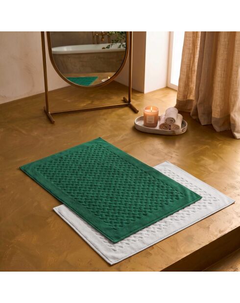 Tappeto da bagno Elisa in cotone verde - 40x60 cm