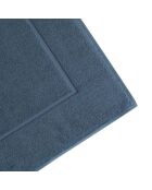 Luxuriöse blaue Baumwoll-Badematte, 40 x 60 cm