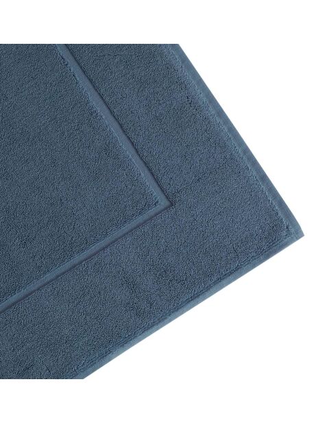 Tappeto da bagno Luxe in cotone blu - 40x60 cm