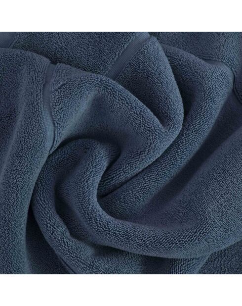 Luxuriöse blaue Baumwoll-Badematte, 40 x 60 cm