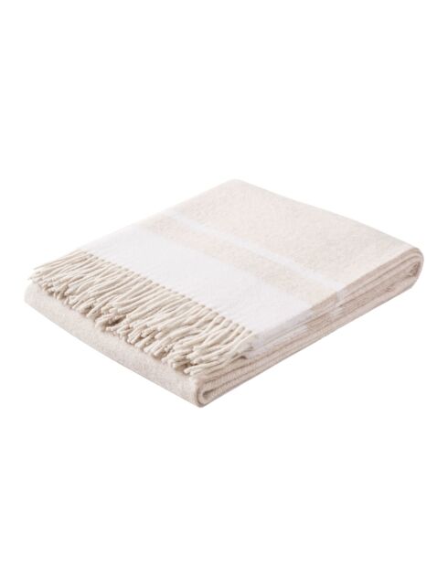 Plaid en laine Artico beige - 170x130 cm