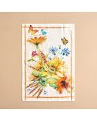 Strofinacci Canovacci in lino con girasole - 50x80 cm