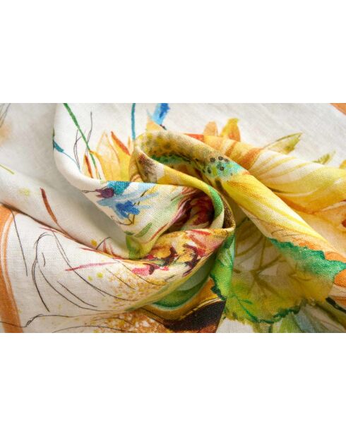 Strofinacci Canovacci in lino con girasole - 50x80 cm