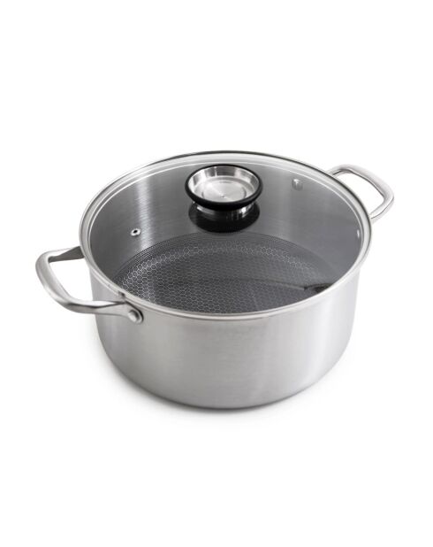 Marmite Blacksteel triplex argenté - 28cm