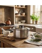 Marmite Blacksteel triplex argenté - 28cm