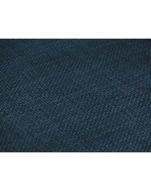 Canapé d'angle droit en tissu structuré Elio 5 places bleu - 251 x 185 x 95 cm