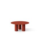 Table basse en métal Lucio brique - 80 x 80 x 33.5 cm