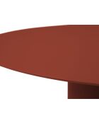 Table basse en métal Lucio brique - 80 x 80 x 33.5 cm