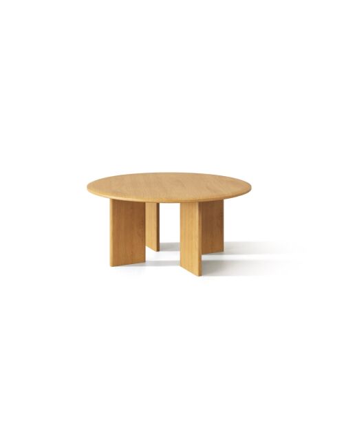 Table basse en bois Livia chêne naturel - 90 x 90 x 40 cm
