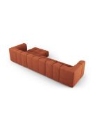 Modulares Chenille-Sofa Francesca für 5 Personen in der rechten Ecke, orange - 316 x 160 x 70 cm