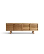Banc TV en bois Gaia chêne naturel - 160 x 40 x 54 cm