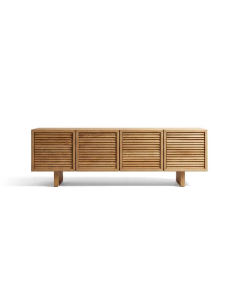 Banc TV en bois Gaia chêne naturel - 160 x 40 x 54 cm