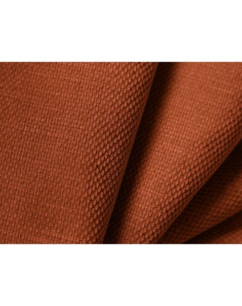 Canapé d'angle gauche modulaire en chenille Francesca 3 places orange - 256 x 160 x 70 cm
