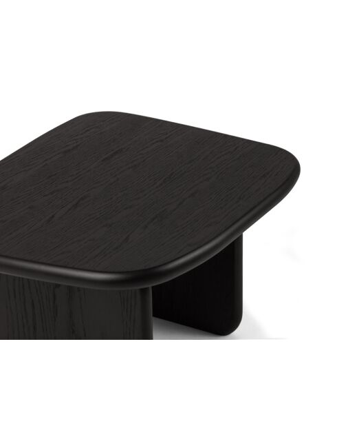 Table basse en bois Piero chêne noir - 75 x 60 x 42 cm