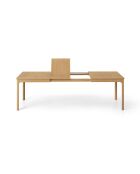 Table extensible en bois Viola 10 places chêne naturel - 160/260 x 90 x 76 cm