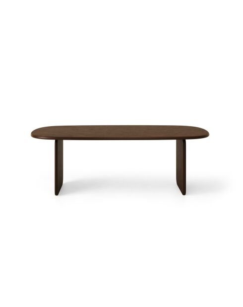 Table à manger en bois Piero 8 places chêne noyer - 220 x 110 x 76 cm