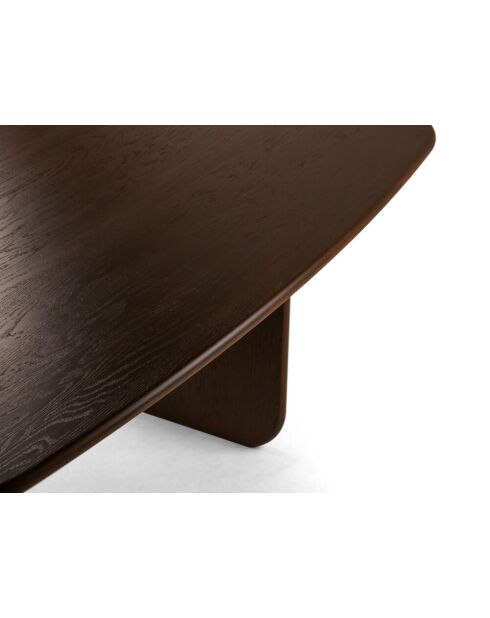 Table à manger en bois Piero 8 places chêne noyer - 220 x 110 x 76 cm