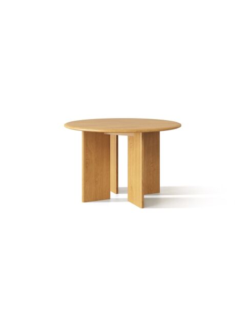 Table à manger en bois Livia 4 places chêne naturel - 120 x 120 x 76 cm