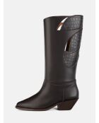 Bottes en cuir Every One Of Us marron